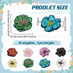 8 Stück 8 Stile Polyester-Kleidungsflicken&nbsp;PATC-BC0001-22