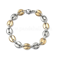 Bracelets en chaîne en acier inoxydable 304 en forme de grain de café pour femmes et hommes&nbsp;BJEW-B169-03GP
