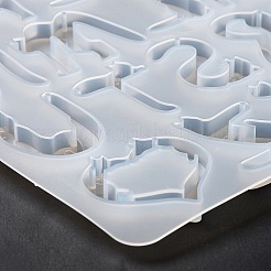 Chat diy avec 26 lettres pendentif moules en silicone&nbsp;DIY-F134-02