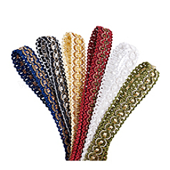 12 Yards 6 Farben Ethno-Stil geflochtene Spitzenbänder aus Polyester&nbsp;SRIB-PH0001-49