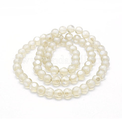 Chapelets de perles en verre électroplaqué&nbsp;EGLA-P032B-8mm-P02