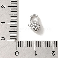 Messing Micro Pave klare Zirkonia Hummerkrallenverschlüsse&nbsp;LS-KK-K371-11A-P