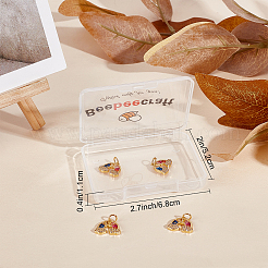 Pendenti in zirconi cubici colorati in micro pavè di ottone&nbsp;ZIRC-BBC0001-18
