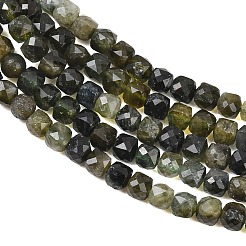 Natürliche grüne Turmalinperlenstränge&nbsp;G-Z163-A02-4x4mm