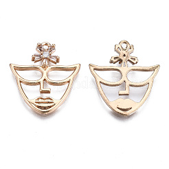 Pendentifs en laiton zircon cubique transparent&nbsp;KK-S359-130-RS