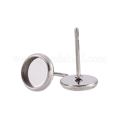 100 pz 304 orecchini a bottone in acciaio inossidabile&nbsp;STAS-TAG0001-16