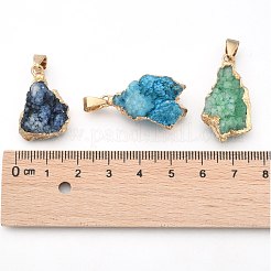 Natur druzy Achatanhänger&nbsp;G-Q494-76
