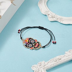 Handgefertigtes japanisches Samenschädel-Gliederarmband&nbsp;BJEW-MZ00021-01