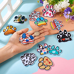 12 Stück 12 Farben Teufelskralle Stickgarn Stoff zum Aufnähen/Aufnähen von Patches&nbsp;PATC-TA0001-39