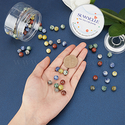 Kit fai da te per realizzare braccialetti elastici con pietre preziose rotonde&nbsp;DIY-SC0014-40