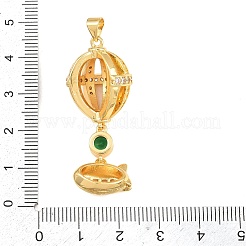 Pendentifs avec zircon cubiques à micro-pavés en laiton&nbsp;CU-CBAB3AD-06G-01