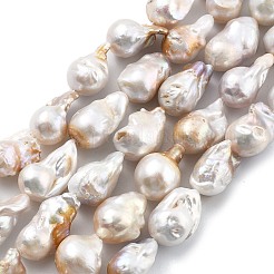 Brins de perles naturelles nucléées&nbsp;PEAR-B004-15K-02A