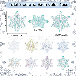 32 Stück 8 Farben Acryl Kronleuchter Komponentenverbindungen&nbsp;OACR-SC0001-55