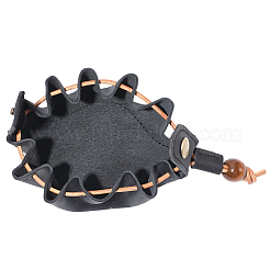 Porte-monnaie à cordon en cuir de vache&nbsp;AJEW-WH20049-45C