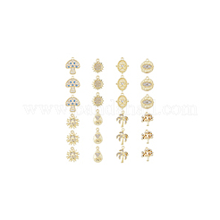 48 Stück 8 Stile Rack-Plating-Legierung Charms&nbsp;FIND-DC0002-78