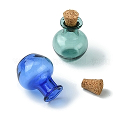 10 Stück 5 Farben runde Glaskorkenflaschen-Ornament&nbsp;GLAA-FS0001-73