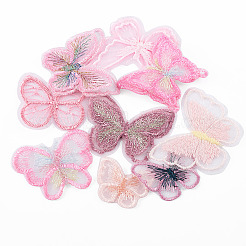 36 stücke 9 stil schmetterling organza spitze stickerei ornament zubehör&nbsp;DIY-BT0001-49