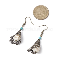 Turchese sintetico orecchini pendenti&nbsp;EJEW-JE05793