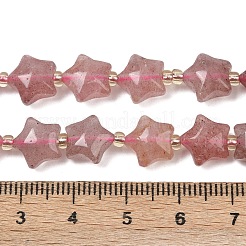 Natürlichen Erdbeere Quarzperlen Stränge&nbsp;G-Z080-A19-10mm
