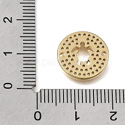 Breloques de connecteur en laiton micro pavé de zircone cubique transparente&nbsp;CU-CBAA556-04D