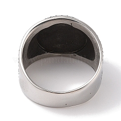 Wikinger 304 Edelstahl Odin Rabe Fingerringe&nbsp;RJEW-U005-11AS