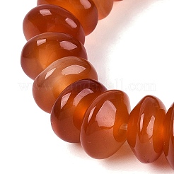 Natürliche Achat-Unterlegscheibe-Perlenarmbänder (gefärbt und erhitzt) für Damen und Herren&nbsp;BJEW-Q101-03D