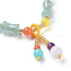Pulseras de jade elástico natural&nbsp;BJEW-I260-09