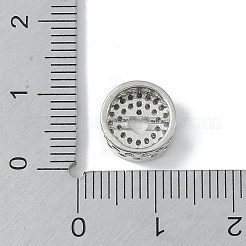 Placcatura a cremagliera in ottone micro pavé di perle di zirconi trasparenti&nbsp;KK-A220-06P