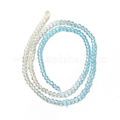 Fili di perle di vetro di colore sfumato trasparente&nbsp;X1-GLAA-H021-01B-23