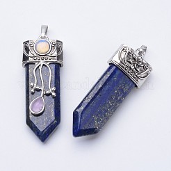 Natürliche Lapislazuli große spitze Anhänger&nbsp;G-F340-05I