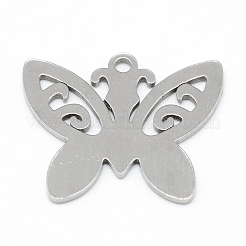 Pendentifs vierges estampés en acier inoxydable 201 anti-ternissement&nbsp;STAS-T008-008-1