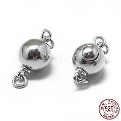 Anlaufgeschützte rhodinierte 925 Sterling Silber Kastenverschlüsse&nbsp;STER-L057-015A