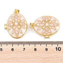 Ciondoli medaglione in ottone&nbsp;KK-D232-08G-01