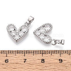 Ottone micro spianare pendenti zirconi&nbsp;KK-T073-50P