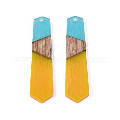 Pendentifs en résine opaque et bois de noyer&nbsp;RESI-T009-03-C05