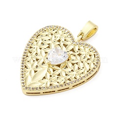 Pendentifs en laiton zircon cubique transparent&nbsp;KK-S510-31G-04