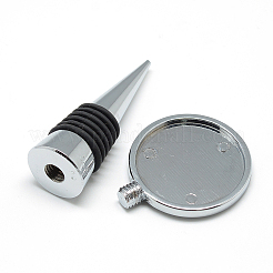 Zink-Legierung Weinflasche Stopper Cabochon Fassungen&nbsp;X-MAK-R022-03