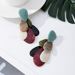 Pendientes colgantes de resina para mujer&nbsp;WGCC9D4-01