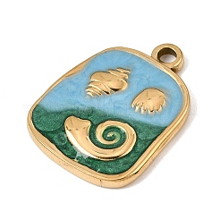 Pendentifs en acier inoxydable 303 émaillé&nbsp;SA-CBA9D90-04G-03