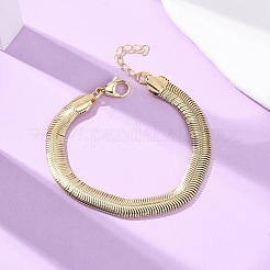 Messing-Schlangenkettenarmbänder für Frauen&nbsp;BJEW-C140-25G