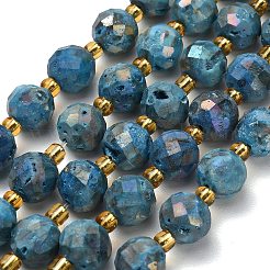 Perles de cristal de géode druzy naturelles électroplaquées&nbsp;G-F833-P01-10mm-05