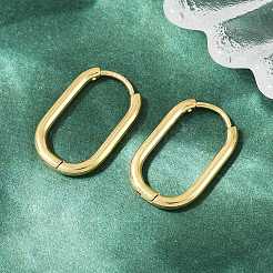 Pendientes de aro ovalados de acero inoxidable 304&nbsp;EJEW-K268-36G