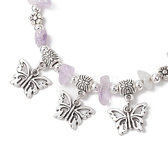 Braccialetti di perline con ametista naturale&nbsp;BJEW-JB11819-04