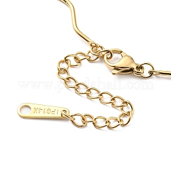 Halskette mit Wellengliedern aus Edelstahl 304 für Damen&nbsp;NJEW-A008-07G