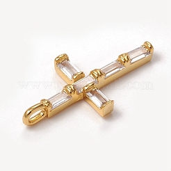 Pendentifs en laiton zircon cubique transparent&nbsp;KK-I668-22G