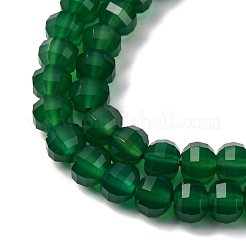 Natürliche grüne Onyx Achat Perlen Stränge&nbsp;G-P587-D16-03