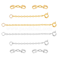 8 Stück 6 Stile Federringverschlüsse aus Messing und Karabinerverschlüsse&nbsp;FIND-PH01443