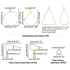 Kit de diy para hacer pendientes colgantes geométricos con alambre enrollado grande&nbsp;DIY-UN0003-02