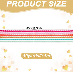 Ruban à rayures jacquard en polyester de 10 mètre&nbsp;DIY-DR0001-55D