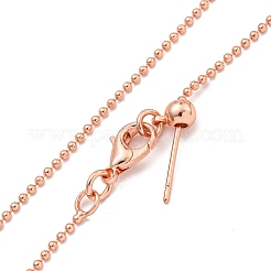 Messing-Kugelkettenhalsketten für Damen&nbsp;NJEW-G084-14RG